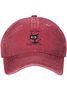I Am Fine Everything Is Fine Cat Printed Adjustable Baseball Cap
