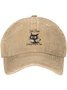 I Am Fine Everything Is Fine Cat Printed Adjustable Baseball Cap