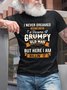 Men's I'd Become A Grumpy Old Men Casual Crew Neck Short Sleeve T-shirt