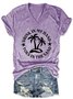 Drink In My Hand Toes In The Sand Letter Casual Cotton Blends Short Sleeve T-Shirt