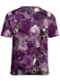 Gradient Loosen Casual Floral Short Sleeve T-Shirt