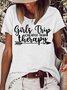 Womens Girls Trip Cheaper Than Therapy Casual Short Sleeve T-Shirt