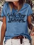Womens Girls Trip Cheaper Than Therapy Casual Short Sleeve T-Shirt