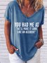 Look Like An Accident Funny Casual V Neck T-Shirt