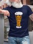Save Water Drink Beer Funny Crew Neck T-shirt