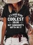 Womens It's Hard Being The Coolest Sibling Casual Short Sleeve T-Shirt