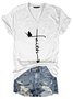 Faith Women's V Neck Cotton Blends Short Sleeve T-Shirt