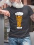 Save Water Drink Beer Funny Crew Neck T-shirt