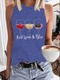 Red Wine Blue Independence Day Top