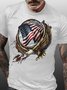 Hoop Eagle Short Sleeve Casual Crew Neck T-Shirt