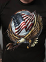 Hoop Eagle Short Sleeve Casual Crew Neck T-Shirt