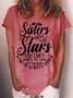 Womens Funny Sisters Casual T-Shirt