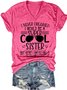 Womens Funny Super Cool Sister V Neck T-Shirt