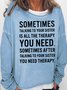 Women's Funny Sister Letters Casual Sweatshirt