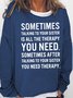 Women's Funny Sister Letters Casual Sweatshirt