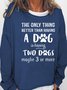 Womens Funny Dog Lover Crew Neck Sweatshirts