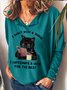 Womens I Don't Rise & Shine, I Cafeinate & Hope For The Best Cat Lover Casual Sweatshirt