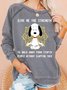 Womens Give Me The Strength Without Slapping Them Crew Neck Text Letters Sweatshirt