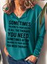 Womens Funny Sister Casual Sweatshirt
