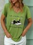 Women Books And Cats Life Better Cat Casual T-shirt