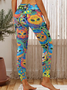 Women Funny Regular Fit Cat Leggings