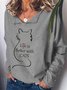Womens Cat Lover Sweatshirt