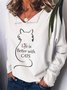 Womens Cat Lover Sweatshirt