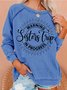 Womens Warning Sisters Trip In Progress Crew Neck Casual Sweatshirt