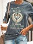 Womens Jesus Is The Key Casual Sweatshirt