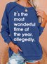 Womens Christmas Funny Letters Sweatshirt