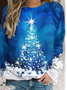 Women's Christmas Crew Neck Casual Sweatshirt