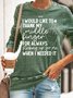 Womens I Would Like To Thank My Middle Finger Funny Letters Sweatshirt
