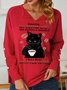 My Coffee And I Are Having A Moment I Will Deal Wilth You Later With Cat Having Coffee Women's Sweatshirt