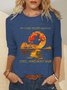 Women's On A Dark Desert Highway Cool Wind In My Hair Halloween Text Letters Long Sleeve Top