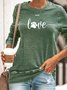 Womens Dog love, dog love saying with dog paw, dog lover Casual Sweatshirt