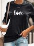 Womens Dog love, dog love saying with dog paw, dog lover Casual Sweatshirt