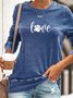 Womens Dog love, dog love saying with dog paw, dog lover Casual Sweatshirt