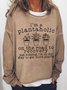 Women's Funny Plantaholic Gardener Plant Lover Text Letters Sweatshirt