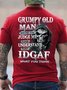 Men Grumpy Old Man Before You Judge Me Please Understand That Idgaf Loose Crew Neck T-Shirt