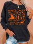 Women's Funny Halloween Letter Print Casual Sweatshirt