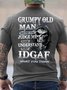 Men Grumpy Old Man Before You Judge Me Please Understand That Idgaf Loose Crew Neck T-Shirt