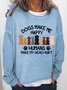 Women's Dogs Make Me Happy Humans Make My Head Hurt Animal Printed Sweatshirt