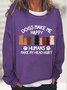 Women's Dogs Make Me Happy Humans Make My Head Hurt Animal Printed Sweatshirt
