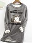 Women's Funny I Had My Patience Test Grumpy Cat Animal Crew Neck Sweatshirt