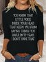 Womens Little Voice Inside Your Head Top