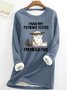Women's Funny I Had My Patience Test Grumpy Cat Animal Crew Neck Sweatshirt