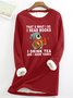 Women's Owl That’s What I Do I Read Books I Drink Tea And I Know Things Warmth Fleece Sweatshirt