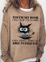 Women's Reading Book Lover Crew Neck Casual Sweatshirt