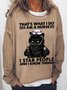 Women‘s Funny Word That's What I Do I Am A Nurse Simple Crew Neck Text Letters Sweatshirt