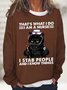 Women‘s Funny Word That's What I Do I Am A Nurse Simple Crew Neck Text Letters Sweatshirt